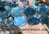 CNG7835 15.5 inches 25*32mm - 30*40mm faceted freeform apatite beads