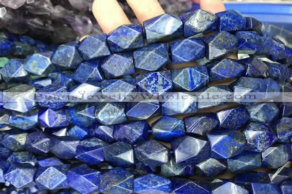 CNG7849 15.5 inches 12*16mm - 13*18mm faceted nuggets lapis lazuli beads