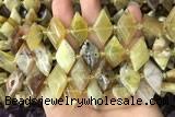 CNG7876 13*20mm - 15*25mm faceted freeform yellow opal beads