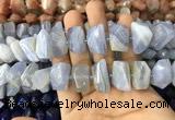 CNG7898 12*16mm - 15*20mm faceted nuggets blue chalcedony beads