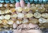 CNG7900 15.5 inches 12*16mm - 15*25mm faceted nuggets citrine beads