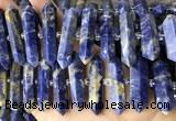 CNG7945 15.5 inches 10*22mm - 12*45mm faceted nuggets sodalite beads