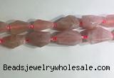 CNG7951 15.5 inches 15*25mm - 20*40mm nuggets rose quartz beads