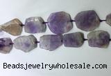 CNG7976 25*30mm - 35*45mm freeform lavender amethyst slab beads