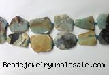 CNG7980 25*30mm - 35*45mm freeform amazonite slab beads