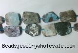 CNG7981 25*30mm - 35*45mm freeform larimar slab beads