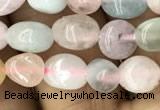 CNG8011 15.5 inches 6*8mm nuggets morganite beads wholesale