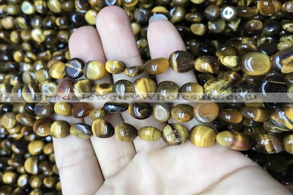 CNG8020 15.5 inches 6*8mm nuggets yellow tiger eye beads