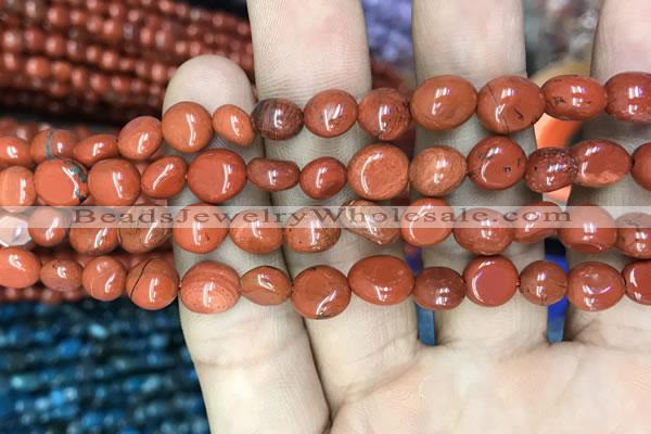 CNG8023 15.5 inches 6*8mm nuggets red jasper beads wholesale