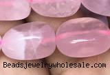 CNG8060 15.5 inches 8*10mm - 10*14mmm nuggets rose quartz beads