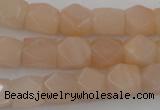 CNG812 15.5 inches 9*12mm faceted nuggets pink aventurine beads