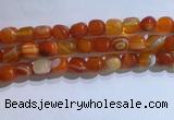 CNG8134 15.5 inches 8*12mm nuggets striped agate beads wholesale