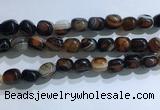 CNG8143 15.5 inches 8*12mm nuggets striped agate beads wholesale