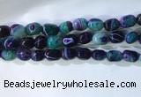 CNG8146 15.5 inches 8*12mm nuggets striped agate beads wholesale