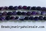 CNG8186 15.5 inches 10*14mm nuggets striped agate beads wholesale