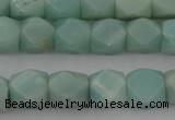 CNG819 15.5 inches 9*12mm faceted nuggets amazonite beads