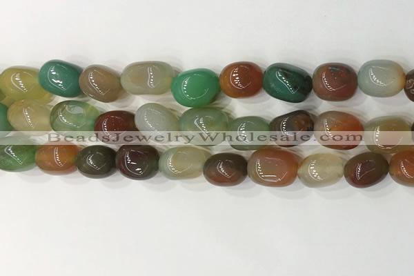 CNG8214 15.5 inches 12*16mm nuggets agate beads wholesale