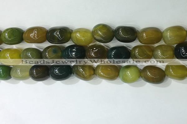 CNG8217 15.5 inches 12*16mm nuggets agate beads wholesale