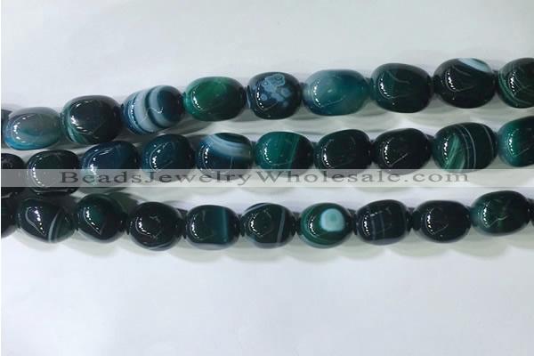 CNG8234 15.5 inches 12*16mm nuggets striped agate beads wholesale