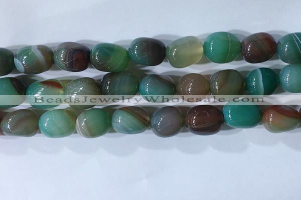 CNG8235 15.5 inches 12*16mm nuggets striped agate beads wholesale