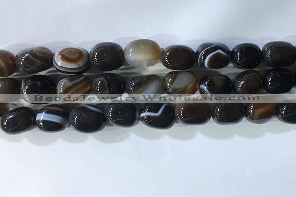 CNG8240 15.5 inches 12*16mm nuggets striped agate beads wholesale