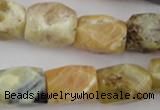 CNG832 15.5 inches 13*18mm faceted nuggets yellow opal beads