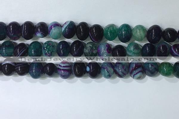 CNG8354 15.5 inches 10*12mm nuggets striped agate beads wholesale