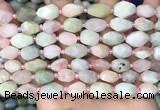 CNG8516 15.5 inches 8*12mm - 10*15mm faceted nuggets morganite beads