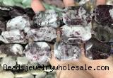 CNG8559 22*30mm - 25*35mm faceted freeform tourmaline beads