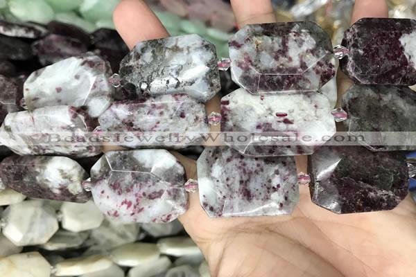 CNG8559 22*30mm - 25*35mm faceted freeform tourmaline beads