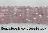 CNG8611 10*13mm - 12*16mm faceted freeform rose quartz beads