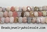 CNG8614 10*13mm - 12*16mm faceted freeform natural pink opal beads