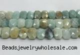 CNG8618 10*13mm - 12*16mm faceted freeform amazonite beads