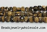 CNG8620 10*13mm - 12*16mm faceted freeform yellow tiger eye beads