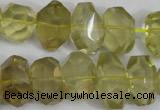 CNG865 15.5 inches 10*15mm – 12*20mm faceted nuggets lemon quartz beads