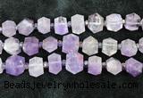 CNG8671 12*20mm - 20*33mm faceted nuggets lavender amethyst beads