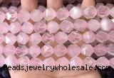 CNG8694 15.5 inches 12mm faceted nuggets rose quartz beads