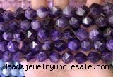 CNG8703 15.5 inches 12mm faceted nuggets amethyst gemstone beads