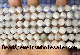 CNG8757 15.5 inches 8mm faceted nuggets white moonstone beads