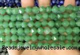 CNG8766 15.5 inches 8mm faceted nuggets green aventurine beads