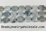 CNG8805 15.5 inches 16mm - 20mm faceted freeform aquamarine beads