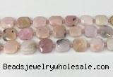 CNG8813 15.5 inches 16mm - 20mm faceted freeform pink opal beads