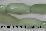 CNG885 15.5 inches 14*32mm faceted rice New jade nugget beads