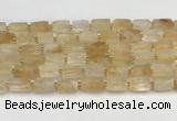 CNG8850 15.5 inches 8*12mm - 10*16mm nuggets matte citrine beads