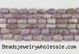 CNG8858 15.5 inches 8*12mm - 10*16mm nuggets matte kunzite beads