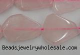 CNG888 15.5 inches 18*22mm – 25*30mm freeform rose quartz beads