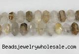 CNG8901 10*25mm - 14*30mm faceted nuggets scenic quartz beads