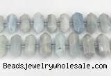 CNG8913 15.5 inches 10*25mm - 15*30mm faceted nuggets aquamarine beads