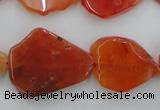 CNG892 15.5 inches 15*20mm – 20*30mm freeform red agate beads