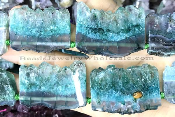 CNG8973 15 inches 30*45mm - 35*55mm freeform druzy amethyst beads